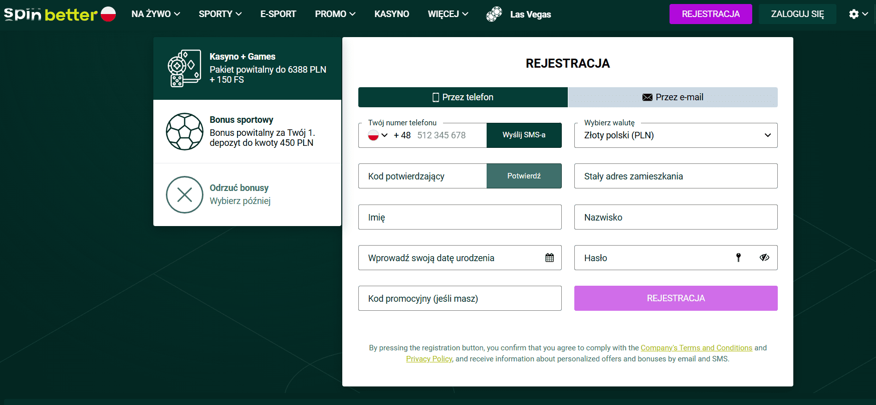 Spinbetter jak obrócić bonus