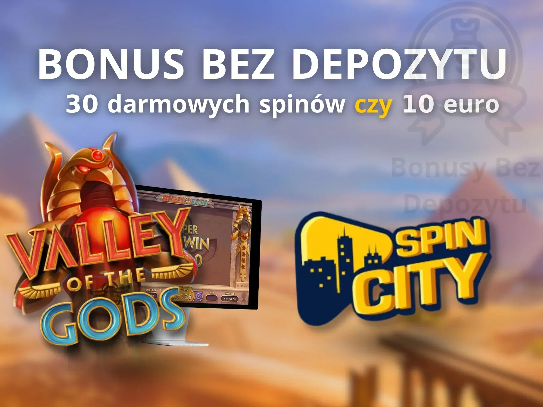 Diagram struktury bonusu bez depozytu Spin City z podziałem na kapitał i wymogi obrotu