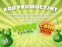 Wizualizacja kodu promocyjnego w kasynie