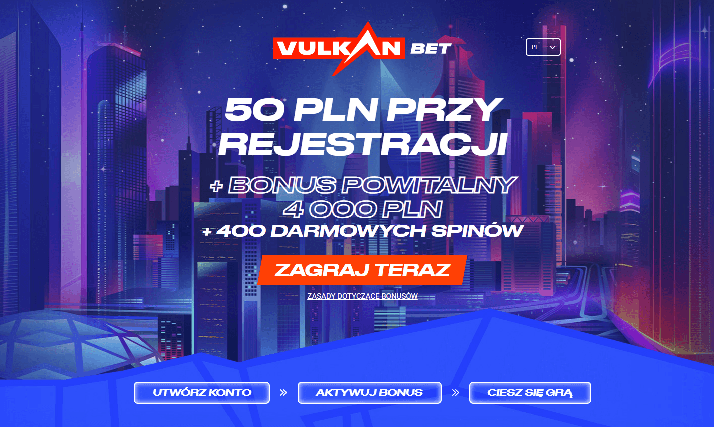 Wizualizacja bonusu kasynowego w wysokości 50 zł
